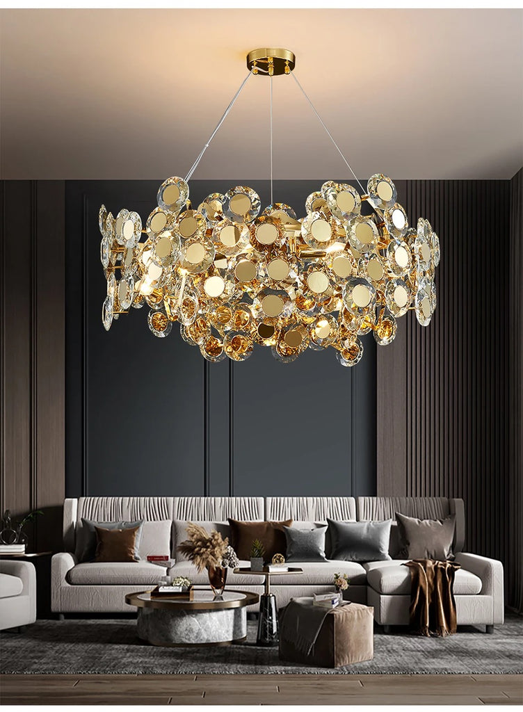 Round kristály csillár.